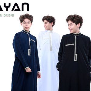 Boys kids Abaya Kaftan Clothing Dubai Long Sleeve Thobe